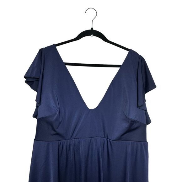 NWT Lane Bryant Flutter Sleeve Navy Blue Modest Swim Dress, Plus Size 24 - Picture 3 of 11